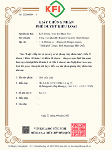 Giấy chứng nhận phê duyệt kiểu loại